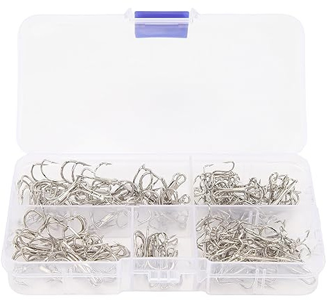Tbest 120-teiliges Drillings-Angelhaken-Set, Hochfestes Drillingshaken-Set aus Kohlenstoffstahl für das Meeresangeln