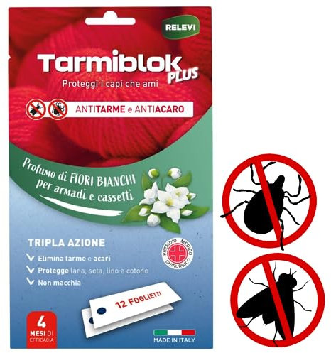 Generico ANTITARME ANTIACARO TARMIBLOK Plus 2X12 FOGLIETTI brezza fiorita e Primavera provenzale