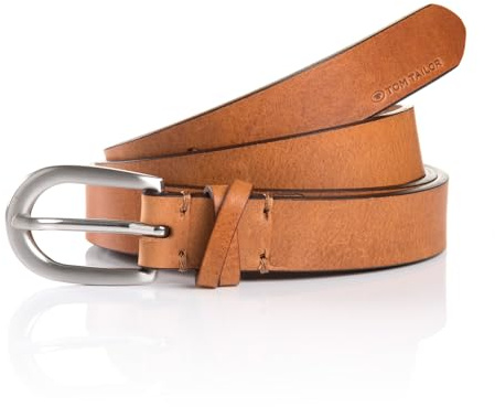 Tom Tailor Damen TTNELLY Gürtel, Light Brown Uni, 100