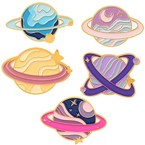 SHERCHPRY 10 st brosch astronaut emalj nål rymd planet slag hatt för kvinnor kepsar för kvinnor rymdplanet pin