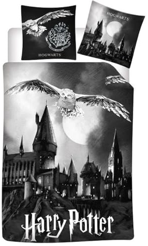 Harry Potter Parure de lit réversible en flanelle Poudlard 2 pièces 155 x 220 cm