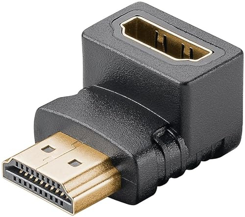 goobay 65749 Adattatore HDMI angolare 270 gradi/Contatti placcati oro/Angolo 270° / 8K @ 60 Hz, 4K @ 120 Hz / 48 Gbit/eARC, HDR