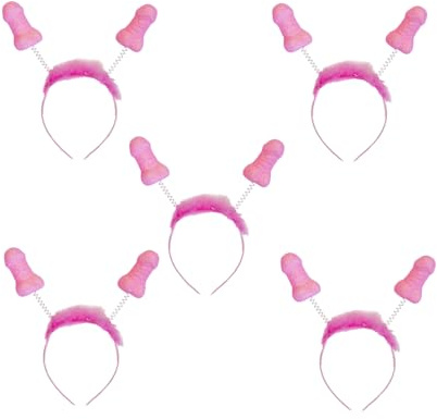 JGA Penis Kopfschmuck rosa | Scherzartikel Junggesellenabschied | Junggesellinnenabschied Haarschmuck Braut | Brautjungfer Deko | Pink Penis Braut | Geschenk Geburtstag | Mädelsabend | Partyabend