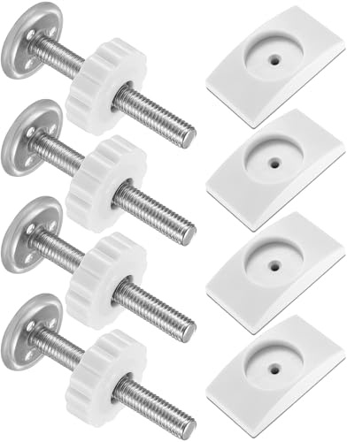8 Kit di Extensión Extensora de Puerta para Bebé: 4 Varillas Roscadas de Husillo +4 Protector de Pared de Puerta de Seguridad para bebés, para Barreras para Puertas y Escaleras Bebés y Mascotas