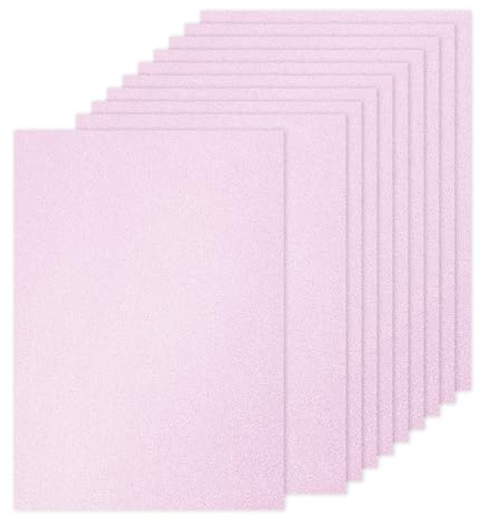 PATIKIL 20 Fogli Cartoncino Glitter Rosa Chiaro Formato A4 250gsm
