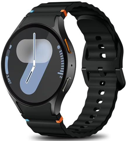 Ynitec Sportarmband Kompatibel med Galaxy Watch 7 Armband 40mm 44mm-No Gap Mjukt silikonarmband för Galaxy Watch 6 5 4 FE, 20mm klockarmband för Galaxy Watch Classic/Pro 47mm 46mm 45mm 43mm 42mm