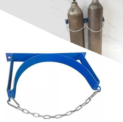 Support de Cylindre Support mural pour bouteille d'oxygène, support de réservoir de propane robuste avec chaîne de sécurité et vis, support de bouteille de gaz pour réservoir d'oxygène de stockage(36x