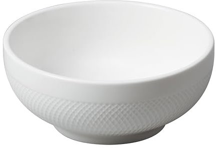 GELASIGE Insalatiera creativa per la tavola ristorante hotel casa insalatiera griglia modello bianco ciotola rotonda in ceramica extra large (15,2 cm)
