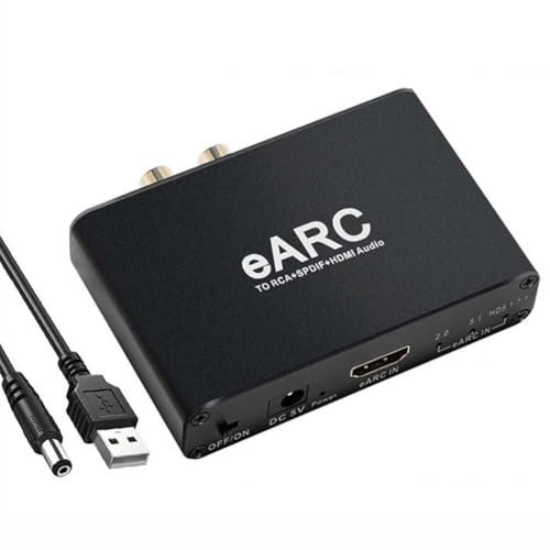 MiBoce Estrattore Audio EARC/Arc, Convertitore Dell'interfaccia Multimedia, Output HDMI Supporta I Canali Massimi di Output HD5.1 E HD7.1, Output da 3,5 Mm, per La Musica del Gioco Home Theater