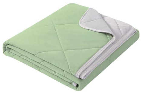 Couverture lestée pour adultes (99,1 x 150 cm), couette glacée respirante, rafraîchissante pour dormir, douce, lavable en machine