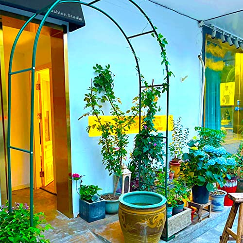 Arche de jardin en métal - Treillage résistant aux intempéries - Pour décoration de mariage, patio, entrée - Disponible en 80350 cm de largeur - Couleur verte