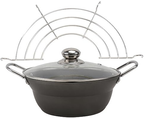 WOTZOV Juego de sartén, Mini Wok, sartén para panqueques, freidora de Acero Inoxidable, freidora de Pollo de Hierro, freidora de Huevos, sartén para Tortillas, freidora por