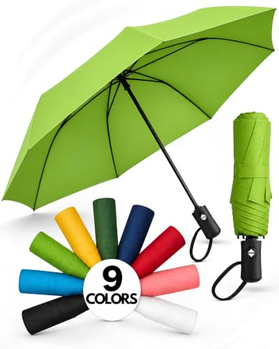 Regenschirm sturmfest I Taschenschirm 3 Größen Ø95cm, Ø100cm, Ø105cm | Leicht & kompakt I Regenschirm klein für Reise & Alltag I Taschenschirm Automatik auf & zu I Für Damen & Herren I Drytogo