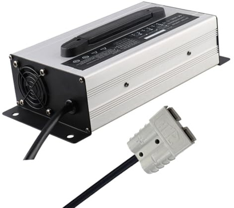 HYDTGZ Chargeur de Batterie pour Chariot Élévateur 36 V 25 A Chargeur Rapide 1200 W avec Ventilateur Adapté Aux Chariots Élévateurs 36 V, Voiturettes de Golf et Autolaveuses,350a