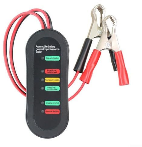 Automotive Car Battery Load Tester and Alternator Analyzer 12V with 6 LED Indicator for Vehicle Battery and Charging System Testing