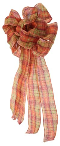 SOLUSTRE Niedliche Hausdeko mit Karomuster Herbstartikel für Tischdekoration im Landhausstil Schleifendekorationen für Thanksgiving-feiern Accessoires für Herbstpartys