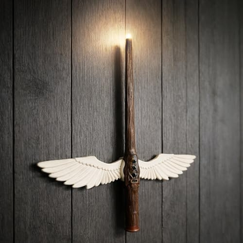 Wand Night Light Rechargeable Magnetic Wall Sconce: 300-Hour Battery, Portable Hallway Light, Magic Theme Gift Birthdays Gift, Exquisite Packaging, for Bedroom, Sleep, Stairs, Bathroom, Wizards, 1Pack