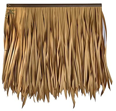 Tejado de paja Tejado de paja artificial para cobe Teja De Paja Artificial PVC 50x50cm Paquete 6-20 Piezas for Decoración Al Aire Libre(20 Pieces)