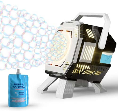 Seifenblasenmaschine für Kinder, Automatische Blasenmaschine mit Licht