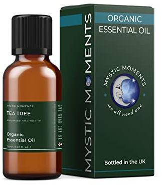 Mystic Moments - Huile essentielle d'arbre à thé biologique 30 ml - Huile pure et naturelle pour les diffuseurs, aromathérapie et mélange de massage GMO végétalien gratuit