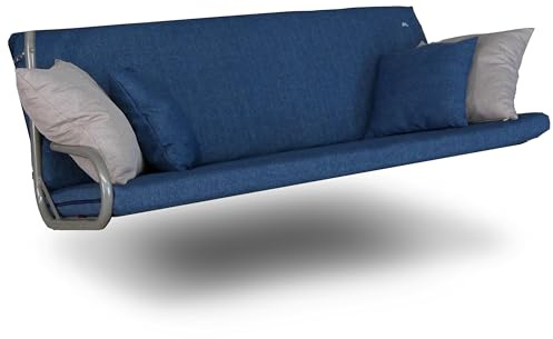 ANGERER Hollywoodschaukel Auflage Smart blau | passend für viele 3-Sitzer Hollywoodschaukeln, Schaukelauflage mit Reißverschluss, abziehbar & waschbar, Made in Germany
