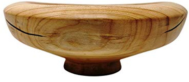 Holzschale Dekoschale Schale Obstschale Schlüsselschale Schmuckschale handgemacht gedrechselt rund aus Kirschen Holz - ∅ ca. 21 cm - H: ca. 8 cm