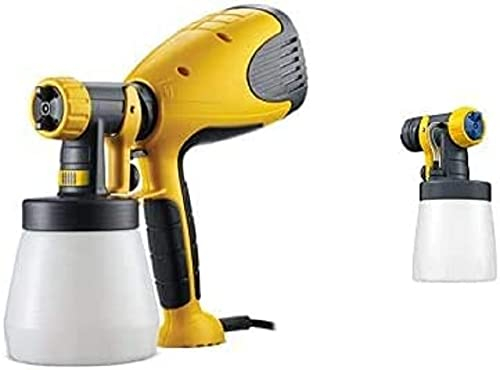 Wagner Farbsprühgerät W 100 für Lacke, Lasuren im Innen- und Außenbereich + WAGNER Sprühaufsatz Wood&Metal Brilliant für anspruchsvolle