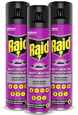RAID AÉROSOL MULTI-INSECTES 400 ML X 3