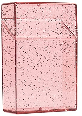 Zigarettenetui Zigarettenbox Kunststoff Zigarettenhülle Zigarettenkasten Zigarettencase xxl Zigarettenschachtel für 20 Zigaretten Pink