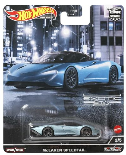 Hot Wheels Die Cast Modell McLAREN SPEEDTAIL Car Culture Maßstab 1:64 7cm Premium Real Riders