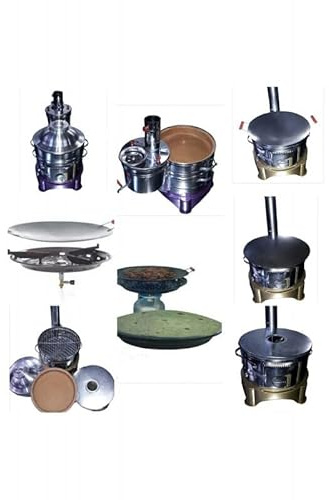 Turkish BBQ set with Samovar, Grill, Wok and casserole and Wood Burning and Propane - 21 pices