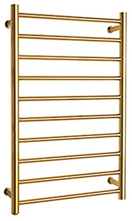 LUNEZY 10 Bar Towel Warmer Radiator, for Bathroom Electric Heated Towel Rack, Wall Mounted Heater Towel Drying Rail,Plug in (Plug in)