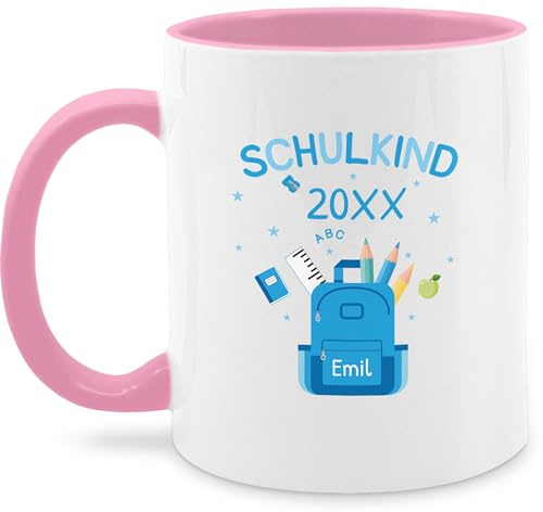 Tasse Tassen 325ml - Einschulung Schulanfang - Schulkind Schulranzen - 325 ml - Rosa - meerschweinchen-tasse personalisierte einschulungsgeschenke schulanfänger 2026 mug name einschulungstasse