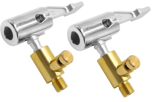 YDHfdc 2 Stück 8mm Autoventil Hebelstecker Air Chuck Messing Reifen Ventil Luftpumpe Clip Hebelstecker Reifenfülldüse für Auto Reifenfüller