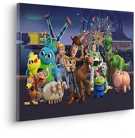 Komar Komar Stretcher Frame - Toy Story The Greatest Team - Size 40 x 60 cm - Children's Room Picture, Wall Picture, Children's Room, Colourful