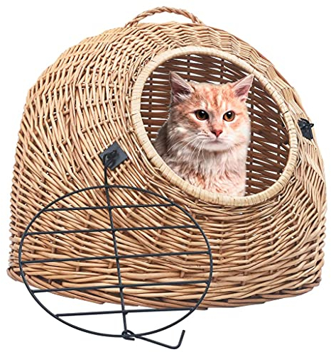 SKM Katzen-Transportkorb 60x45x45 cm Natürliche Weide, Weight: 3.15 kg, 170909
