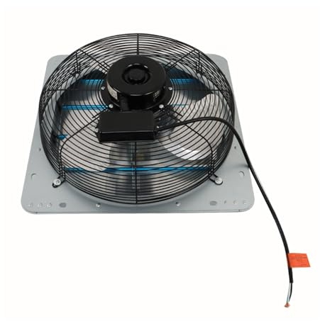 HOSTIC 16 Inch Aluminum Blades Fan Wall Mounted Shutter Suitable for Basement Greenhouse Shed Attic Garage