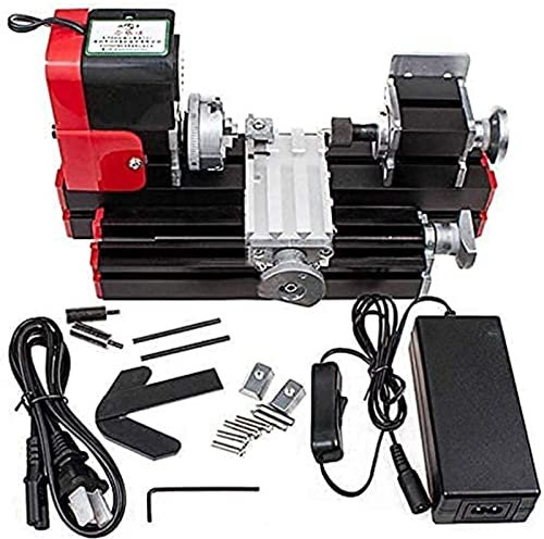 Multifunction Lathe Mini Metal Lathe hine,12V 2000 Rpm Bench Top Lathe Precision Parallel Lathe Variable Speed al Drilling al Metal Turning