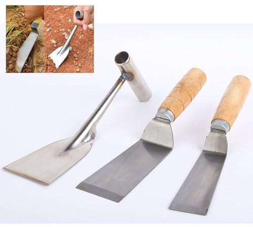 Pala for verdure agricole Vanga in acciaio inossidabile Combinazione in acciaio inossidabile Scava verdure selvatiche Strumento for pala da giardino a mano Mini piante grasse Vanga forgiata Vanga for