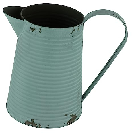 BESPORTBLE Vintage Iron Flower Pot Metal Pitcher Planter for Home Decoration Rustic Flower Vase Suitable for Indoor Garden Display Random Color