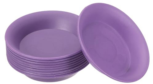 PATIKIL 3 inch Sottovaso per Piante, 10 Pezzi Vassoio per Acqua in Plastica Sottovasi Rotondi per Piante per Succulente E Piccole Piante in Vaso, Viola