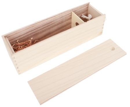VILLFUL Holzkiste Für Weinflaschen Wein Geschenkbox Aus Holz Weinkiste Mit Griff Weinverpackungsbox Weinaufbewahrungsbox