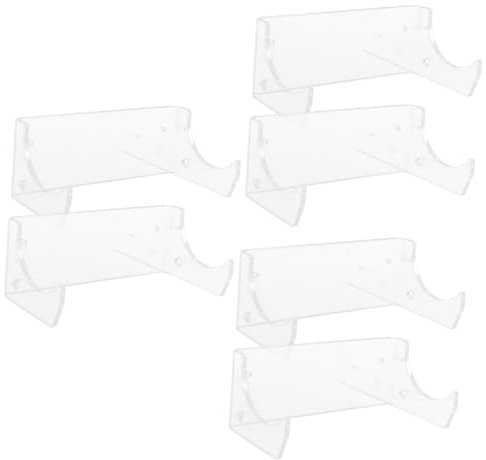 Amosfun 6 Pz Supporto Per Mattarello Reggi Mensola Da Muro Appendiabiti Ganci Attaccapanni Grucce Stendibiancheria Da Parete Espositore Porta Mattarello Da Cucina Porta Mattarelli Acrilico