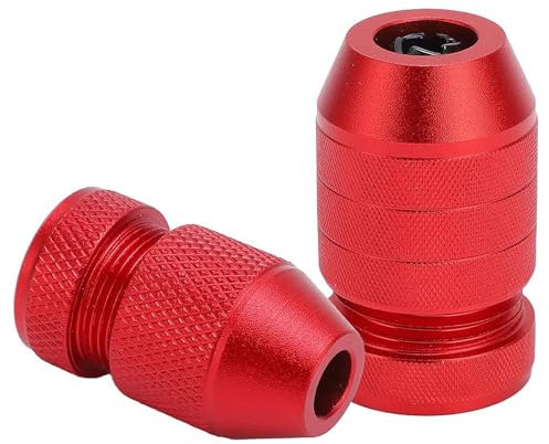 IUSOT 2 Stück Bohrtiefenbegrenzer - Einstellbar Bohrer Tiefenanschlag, Einstellbar von Ø 2–5 mm 6–11 mm, Verstellbarer Bohranschlag für Holzbearbeitungswerkzeuge und Handwerkzeuge (Rot)