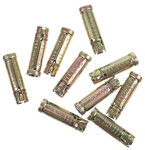 DOITOOL 10piezas Anclaje De Expansión De Acero Knurled Para Concreto Tornillos De Anclaje Drop in Para Fijar Materiales Concreto Sólido