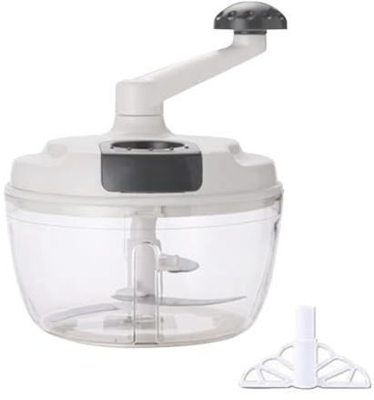 Tritatutto manuale robot da cucina a manovella | Tritatutto manuale multifunzionale con contenitore - Tritatutto a manovella con manico pieghevole con manovella per verdure, carne e frutta