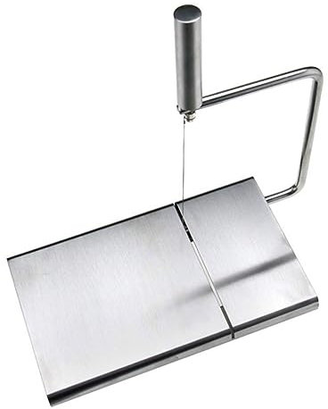 MAGICLULU Cortador De Queso De Acero Inoxidable Con Alambre Para Corte Preciso Tabla Antideslizante Patas Para Queso Mantequilla Frutas y Verduras Cocina Doméstica