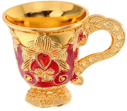 BELLIFFY Mini-holy Cup Aus Metall Kelch Im Europäischen Stil Elegantes Geprägtes Muster Ideal Für Whisky Sake Und Tee