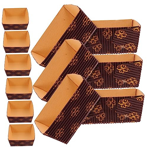 Garneck Set Da 25 Mini Teglie Di Carta Per Plumcake 8x7,5x3 Cm, Pirottini Di Carta Da Forno Resistenti Ad Alte Temperature, Monouso Per Pane, Chiffon Cake e Dessert in Cucina Domestica e Professionale