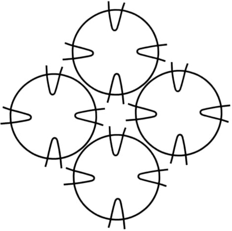 Alipis 4pièces Support De Wok Antidérapant De Anneaux De Cuisinière Pour Support Stable Pour Casseroles Et Accessoire De Cuisine Compatible Avec Plaques à Induction Et Gazinières